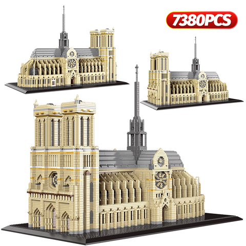 7380 Uds + diamante Mini DE Notre-Dame DE modelo París bloques DE construcción DE la Iglesia DE la arquitectura el palacio DE Potala ladrillos juguetes para los niños ► Foto 1/6