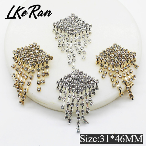 LKeRan-broche de diamantes de imitación de estilo bohemio, botón de cristal colgante, borla, botón para prenda, collar, pin, decoración de joyería ► Foto 1/5