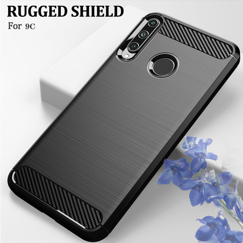 Funda para Huawei Honor 9C P40 Lite E fibra de carbono suave TPU a prueba de golpes Funda de silicona para Huawei Y7P fundas Funda ► Foto 1/6