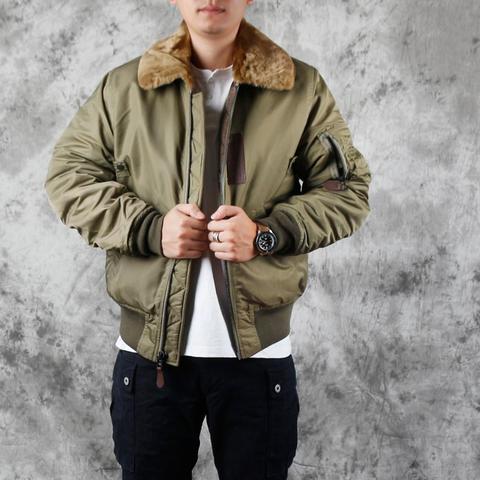 Chaqueta de vuelo B15 de talla grande para hombre, abrigo clásico informal de lana cálida con cuello, chaquetas de algodón más gruesas, venta de calidad, envío gratis ► Foto 1/5