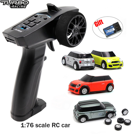 1:76 RC Mini coche Turbo carreras proporcional carrera coche RTR con 2,4 GHz 91803G-VT transmisor juguetes de los niños de coche regalo de Año Nuevo ► Foto 1/6