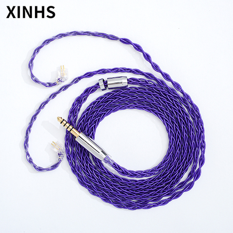 MMCX/0,78mm 2 Pin/QDC/TFZ de auriculares Cable de 8 hilos de plata de auriculares de Cable para SE846 SE535 UE900S ED12 TRN en directo ► Foto 1/6