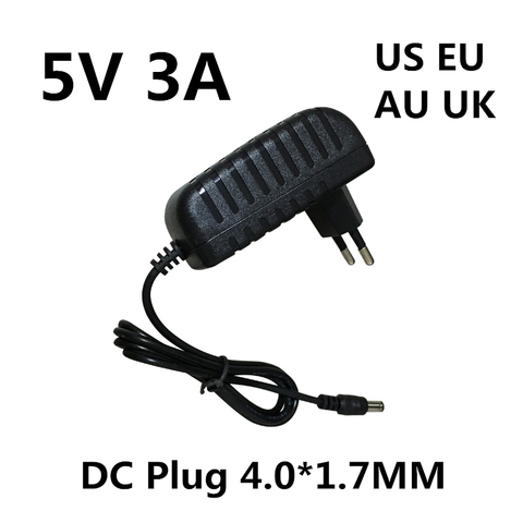 Cargador adaptador de fuente de alimentación de 5V y 3A para Orange Pi PC / Plus DC 4,0mm adaptador de UE, EE. UU., AU, Reino Unido/cargador de energía para Orange Pi PC Plus 2 ► Foto 1/1