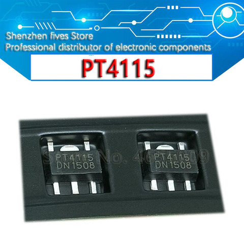 Chip LED Buck, controlador de corriente constante IC, 20 unidades por lote, nuevo PT4115 PT4115B89E SOT-89-5 ► Foto 1/2