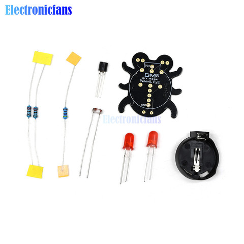 Weevil Eye Kit Diy electrónico para principiantes, aprender a soldar, Kit divertido hecho a mano, regalo apto para experimento de estudiantes, interacción entre padres e hijos ► Foto 1/6