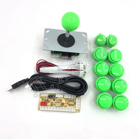 Juego de Arcade DIY kit de piezas para PC y Raspberry Pi 1/2/3/Retro pastel 5Pin Joystick 8x30 MM y 2x24 MM botones Mame Kits de parte ► Foto 1/6