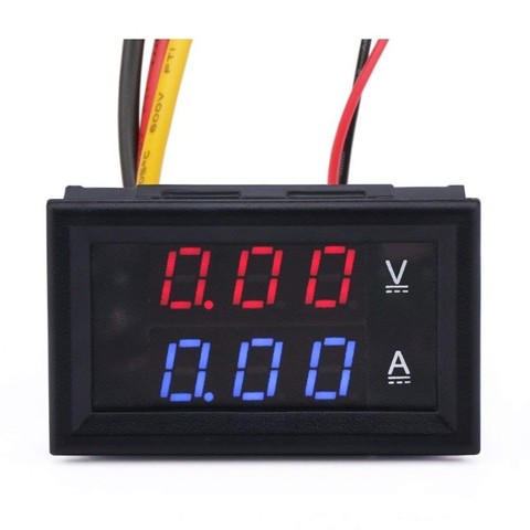 DC0-100V 10A 50A 100A Digital voltímetro amperímetro 2 in1 multímetro 12V 12V/24V de voltaje amperios medidor de voltios de calibre de amperios Panel de pantalla Dual ► Foto 1/6