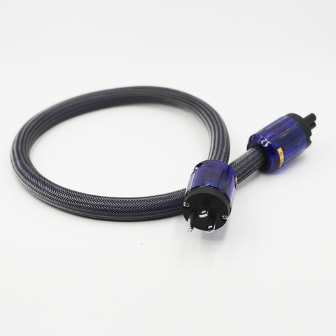 Cable de alimentación EE.UU. de cobre puro de alta calidad, Cable de alimentación de audiófilo, enchufe Schuko con figura 8 IEC C7 AC, una pieza ► Foto 1/6