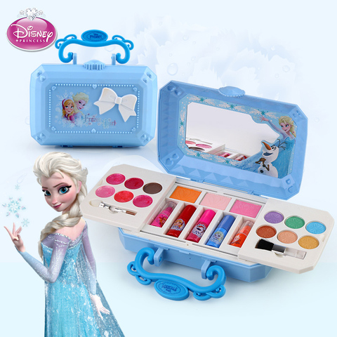 Disney-conjunto de maquillaje de princesa frozen 2, elsa, anna, juguetes de moda y belleza para niños, Blancanieves, Princesa, juguete para jugar a las casitas, regalo ► Foto 1/6