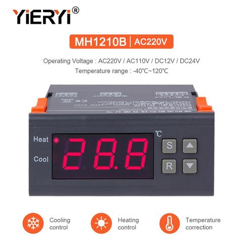 Yieryi-controlador de temperatura Digital, termostato electrónico con calentador y enfriador, función de alarma de-40 a 120 grados ► Foto 1/6