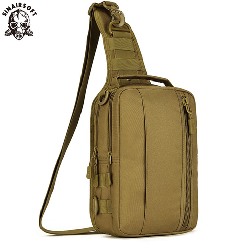 Mochila táctica militar SINAIRSOFT Molle Crossbody Nylon 10 pulgadas Tablet mochilas Camping caza pesca deporte bolsa de mano ► Foto 1/6