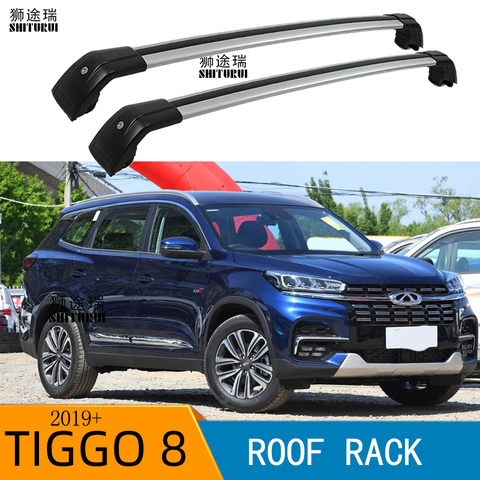 Barras de techo para coche, accesorio de aleación de aluminio, ideal para CHERY TIGGO NEW 8 2022 + SUV 4 puertas, baca de barras cruzadas, equipaje CUV SUV, 2 uds. ► Foto 1/5