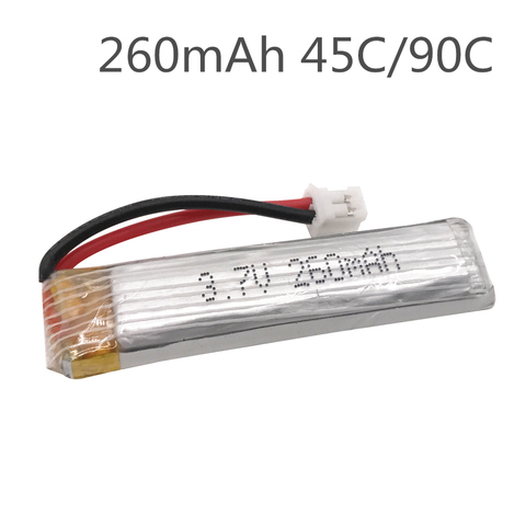 Batería Lipo PH2.0 de 3,7 V, 260mAh, 45C/90C, 1S, 3,8 V, Conector de enchufe para pieza de Dron US65 UK65 QX65 FPV ► Foto 1/2