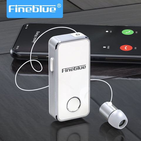 Fineblue-auriculares F2 Pro con Bluetooth 5,0, audífono retráctil estéreo de aleación de aluminio, manos libres, cancelación de ruido, F920 ► Foto 1/6