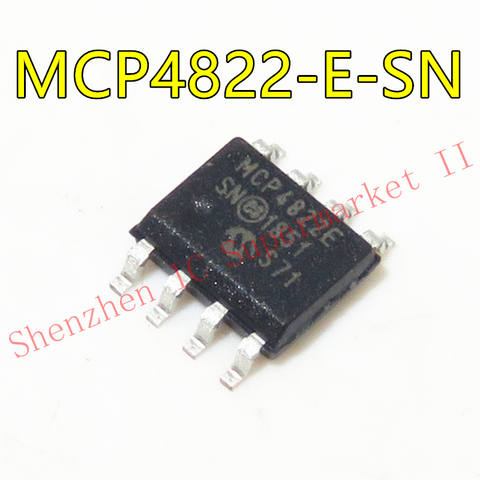 MCP4822 MCP4822-E/SN SOP8 M 12-Bit TACs con interfaz VREF interna y SPI ► Foto 1/2