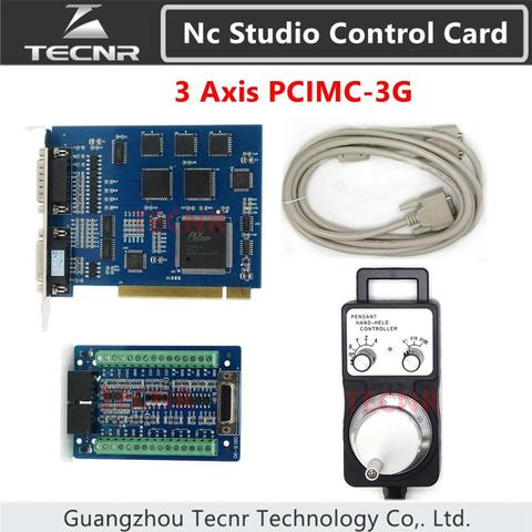Ncstudio-Tarjeta de control de movimiento de 3 ejes para router cnc, sistema de tarjeta de control de estudio nc, PCIMC-3G y volante electrónico ► Foto 1/6