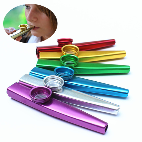 1 Uds Metal Kazoo portátil y ligero para principiantes flauta instrumento los amantes de la música de viento instrumento Simple diseño ligero ► Foto 1/6