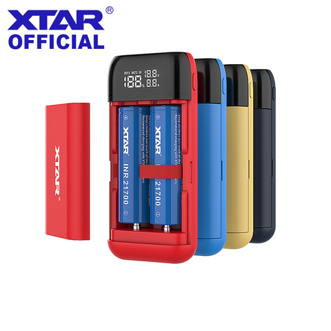 Cargador USB XTAR Power Bank LCD QC3.0 tipo C entrada PB2S para batería 18700 20700 21700 18650/solo cargador de batería PB2 para 18650 ► Foto 1/6