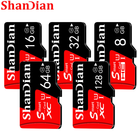 SHANDIAN Mini tarjeta SD 4GB 8GB 16GB Clase 6 capacidad Real 32GB tarjeta SD de alta velocidad Smast tarjeta SD tarjeta TF envío gratis ► Foto 1/6