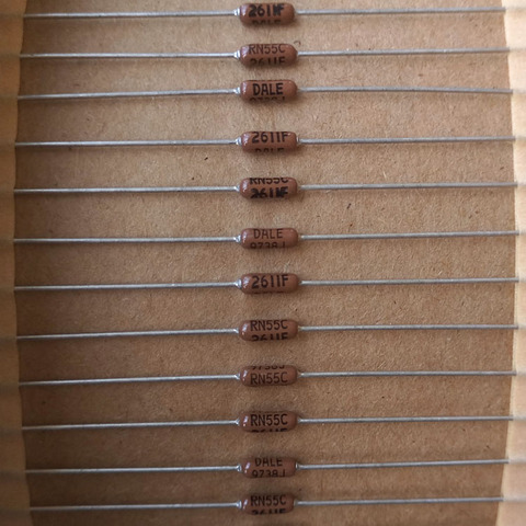 Resistencia de película metálica 30 unids/lote original DALE CMF55 RN55D serie 1/4W 0,25 W marrón 1% envío gratis asegúrate de tener en cuenta el modelo ► Foto 1/6