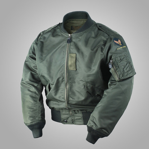 La Fuerza Aérea del Ejército WW2 Vintage Polit vuelo bombardero hombre L2B chaqueta militar L2 USAAF Primavera/otoño de Nylon delgada abrigo Outwear MA1 Plus tamaño ► Foto 1/6