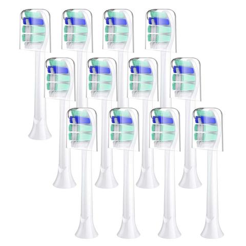 Cabezales de cepillo de dientes eléctrico HX9024 repuesto para Philips Sonicare diamond clean HX6780 HX9044 HX9024 hx6710 hx6930 hx6511, 12 Uds. ► Foto 1/6