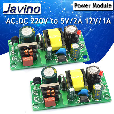 Fuente de alimentación de AC-DC, 220V a 5V, 12V, disconector, placa de circuito impreso, baja onda, 5v2a/12V1A, módulo de interruptor de potencia, 10w12w, precisión ► Foto 1/6