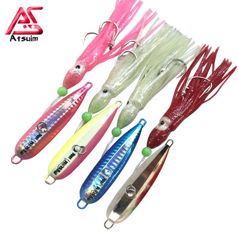 AS Inchiku Jig cabeza de Metal pulpo falda Kingfish Snapper Grouper lento señuelo de Jigging 100g120g150g200g250g cebo de pesca artificial ► Foto 1/6