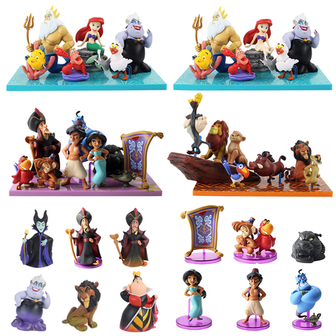 Figura de princesa de juguete de PVC, mono malvado, Tigre, Aladdín y su lámpara, sirena ► Foto 1/6