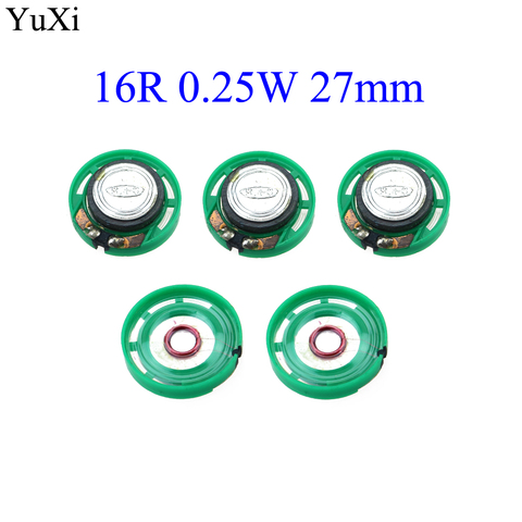 YuXi-minialtavoz ultradelgado de 16 Ohmios, 0,25 vatios, 0,25 W, 16R, diámetro de 27MM, 2,7 CM de grosor, 7MM, nuevo ► Foto 1/4