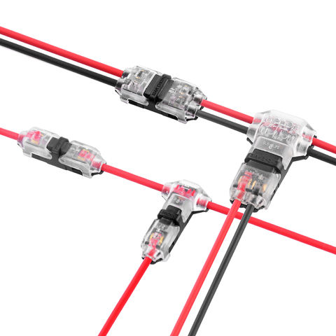 Conector de cableado de Cable Scotch Lock para 1 Pin, 2 pines, 22-18AWG, cinta LED, terminales de Cable de Audio para coche, engarce rápido, 5 uds. ► Foto 1/6