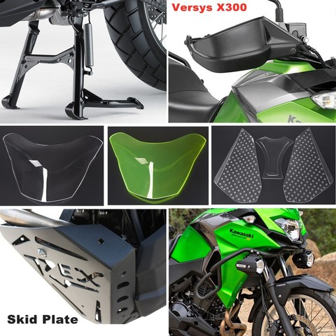 Centerstand-Protector de manos para motocicleta, cubierta de Faro, barra de choque, placa de deslizamiento de motor Bash para Kawasaki Versys X300 KLE300 2017 2022 ► Foto 1/1