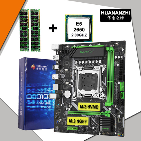 HUANANZHI X79 Micro-ATX CPU RAM paquete X79 LGA2011 placa base con CPU Xeon E5 2650 de 2,0 GHz RAM 8G(2*4G) DDR3 REG ECC ► Foto 1/6