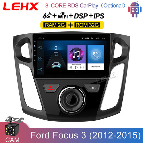 LEHX coche de 9 pulgadas Android 9,0 navegación GPS Plyaer para Ford Focus 3 Mk 3, 2011, 2012, 2013-2015 Radio Multimedia para automóvil reproductor de vídeo ► Foto 1/6