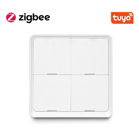 Interruptor inteligente ZigBee de 4 entradas para el hogar, compatible con Zigbee2mqtt, Automatización del hogar ► Foto 1/6