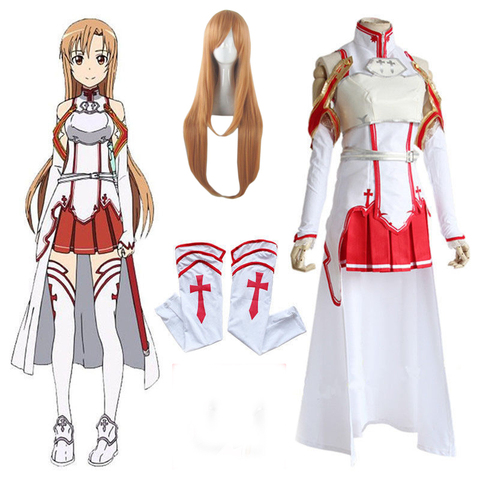 Sword Art-disfraz de Cosplay en línea, conjunto completo de Asuna Yuuki, Disfraces para mujeres ► Foto 1/3