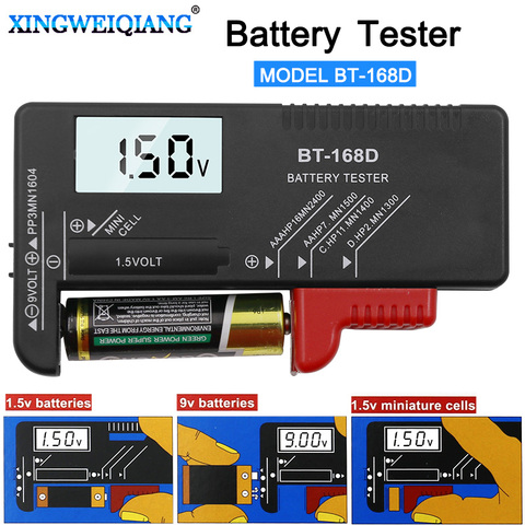 Herramienta de diagnóstico de capacitancia de batería Digital probador de batería Comprobación de pantalla LCD botón AAA AA probador Universal de celda ► Foto 1/6