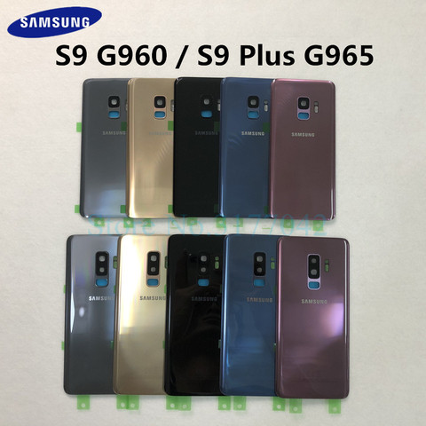 SAMSUNG volver cubierta de la batería para Samsung Galaxy S9 más s9 + G965 SM-G965F G965FD S9 G960 SM-G960F G960FD trasera caja de vidrio ► Foto 1/6