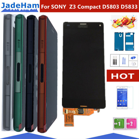 LCD ORIGINAL de 4,6 pulgadas para SONY Xperia Z3 pantalla táctil compacta con marco Z3 Mini D5803 D5833 para SONY Xperia Z3 LCD compacto ► Foto 1/6