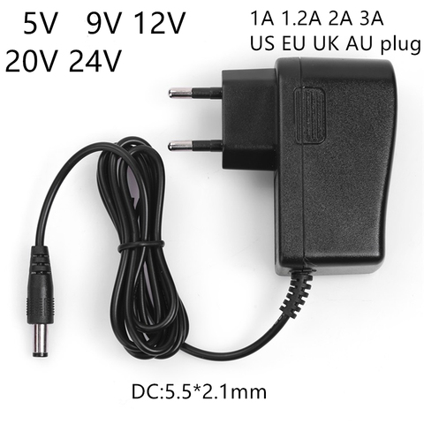 Adaptador de fuente de alimentación Universal, adaptador de cargador para tiras de luz LED CCTV, AC 110-240V DC 5V 9V 12V 20V 24V 1A 1.2A 2A 3A ► Foto 1/2