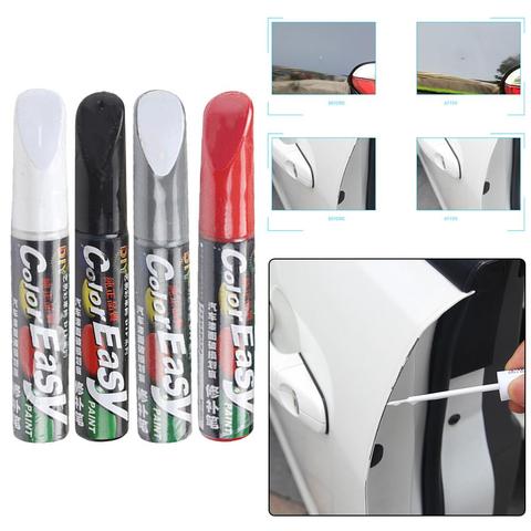 Rotulador de pintura para arañazos en pintura de coche, rotulador de pintura resistente al agua, cuidado del neumático del coche, mantenimiento automotriz, negro, blanco, rojo y plata ► Foto 1/6