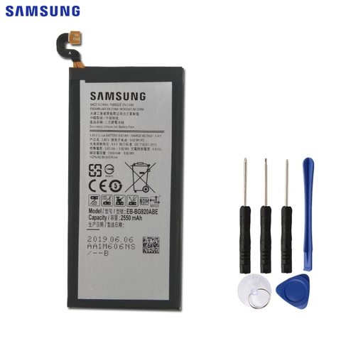 SAMSUNG batería Original EB-BG920ABE para Samsung GALAXY S6 G9200 G9208 G9209 G920F G920I G920 G920V G920T G920P EB-BG920ABA ► Foto 1/5