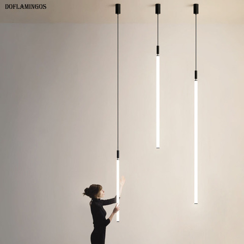 Nuevo nórdicos minimalista habitación INS de lámparas colgantes LED dormitorio noche Luz de tira columna lámpara LED ► Foto 1/6
