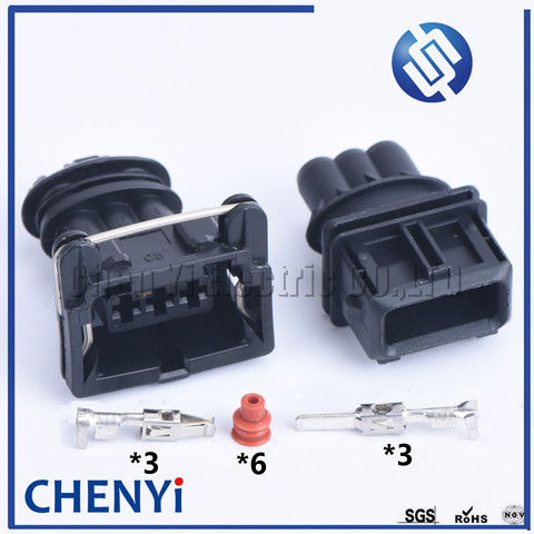 1 Juego 3 pin 282191-1 282729-1 EFI impermeable del inyector de combustible auto conector EV1 coche temporizador conector de enchufe del Sensor 1-962581-1 ► Foto 1/6