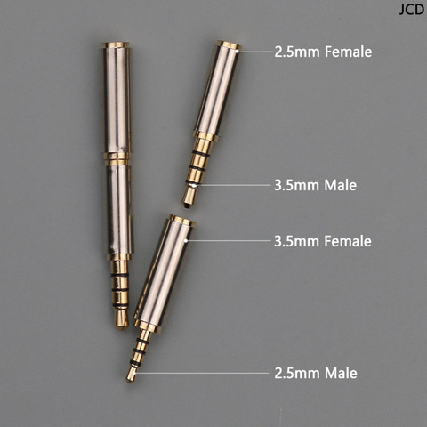 1 Uds 2,5mm macho a 3,5mm hembra 3,5mm macho a 2,5mm hembra 4 polos adaptador de Audio estéreo Convertidor para auriculares Jack para Cable ► Foto 1/6