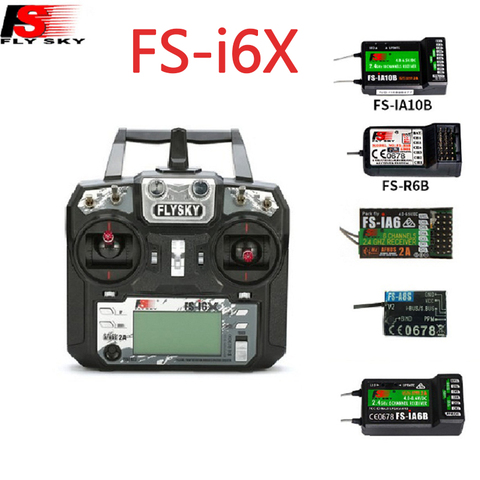 FLYSKY-FS-I6 Original de 6 canales, mando a distancia de 2,4 GHz, transmisor con receptor para avión, barco, helicóptero ► Foto 1/6