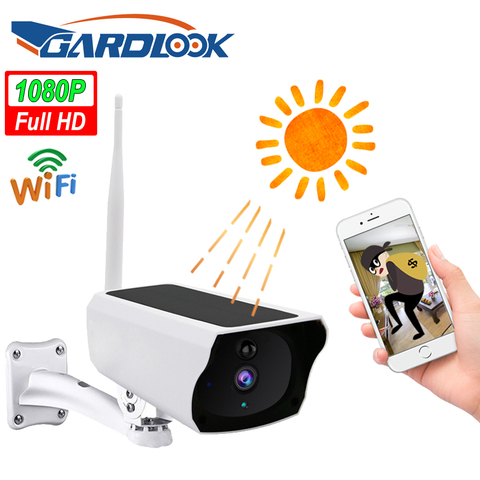 GARDLOOK-cámara Solar de 1080P, cámara con Wifi, PIR, 2MP, HD, para interiores y exteriores, inalámbrica, ALARMA DE SEGURIDAD PARA EL HOGAR, Panel Solar, batería recargable ► Foto 1/6