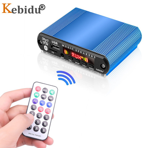 KEBIDU-Módulo de Audio USB/TF/FM, placa decodificadora de MP3 Bluetooth con carcasa de aluminio, soporte de caja, grabación de llamadas, pantalla a Color ► Foto 1/6