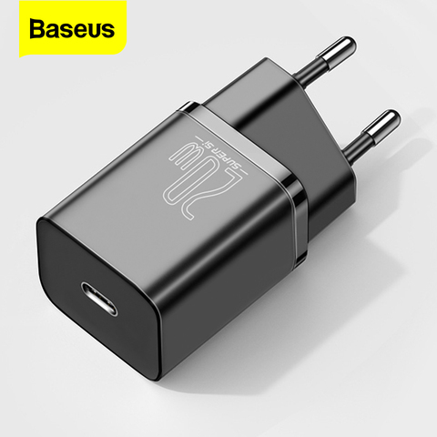 Baseus Super Si 20W PD USB C cargador rápido para iPhone 12 Pro Max Mini rápido de carga del teléfono de tipo C portátil cargador portátil para 11 Pro Max ► Foto 1/6