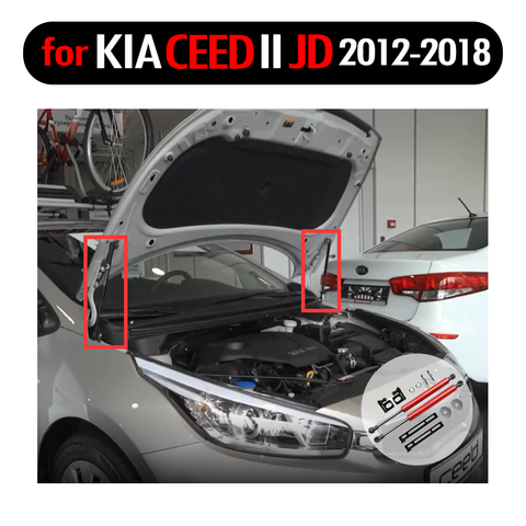 Amortiguador de soporte de elevación para Kia Ceed Cee d II JD, amortiguador de capo de fibra de carbono modificado, 2012-2022 ► Foto 1/6